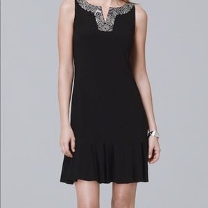 WHBM Embellished Pleat-Hem Dress